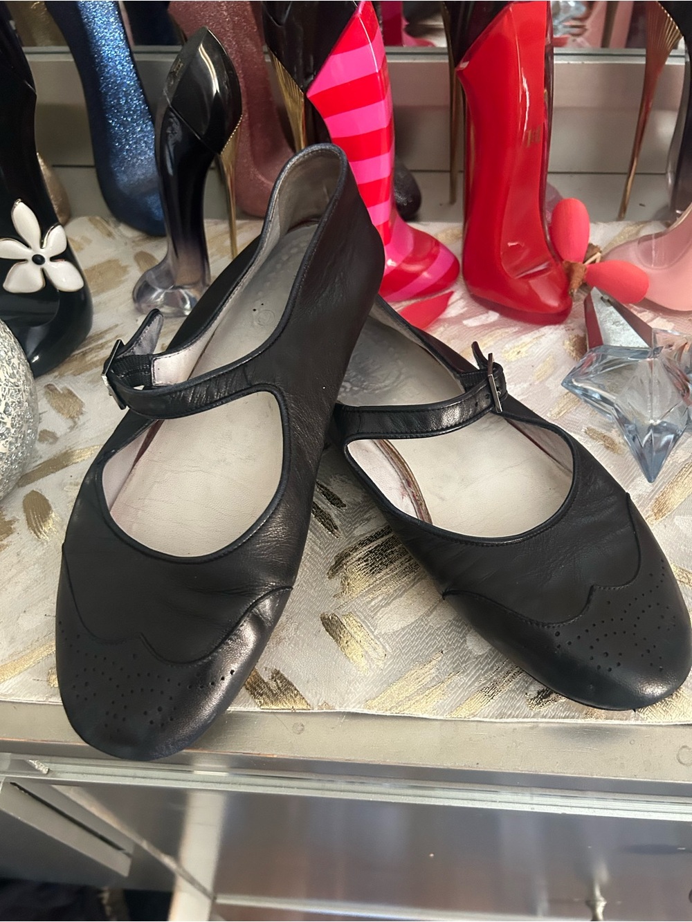CHANEL Black Soft Leather Mary Jane Ballet Flats - PLEASE READ LISTING!!!!